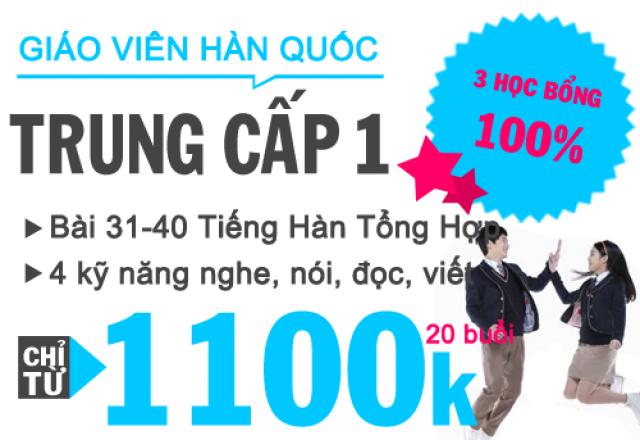 Khóa học tiếng Hàn trung cấp 1 hiệu quả tại SOFL