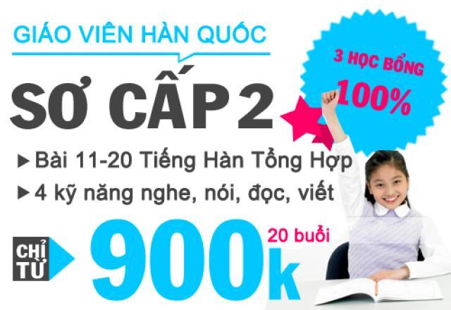 Thông báo lịch khai giảng tháng 8/2016 - Lớp tiếng Hàn sơ cấp 2