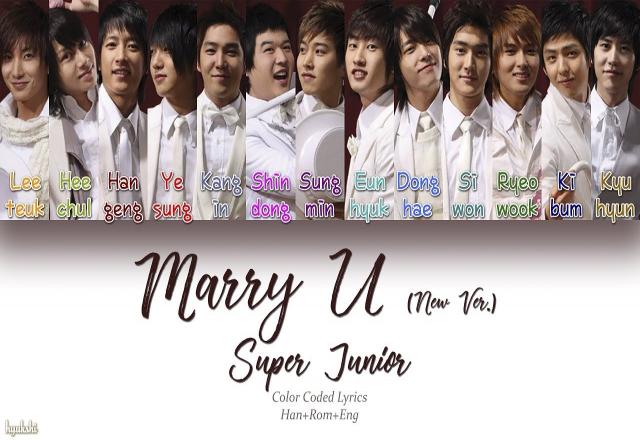 Học tiếng Hàn qua bài hát Marry You - Super Junior